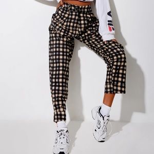 Motel Rocks Misca Trouser 90s Grunge Checked NWT!